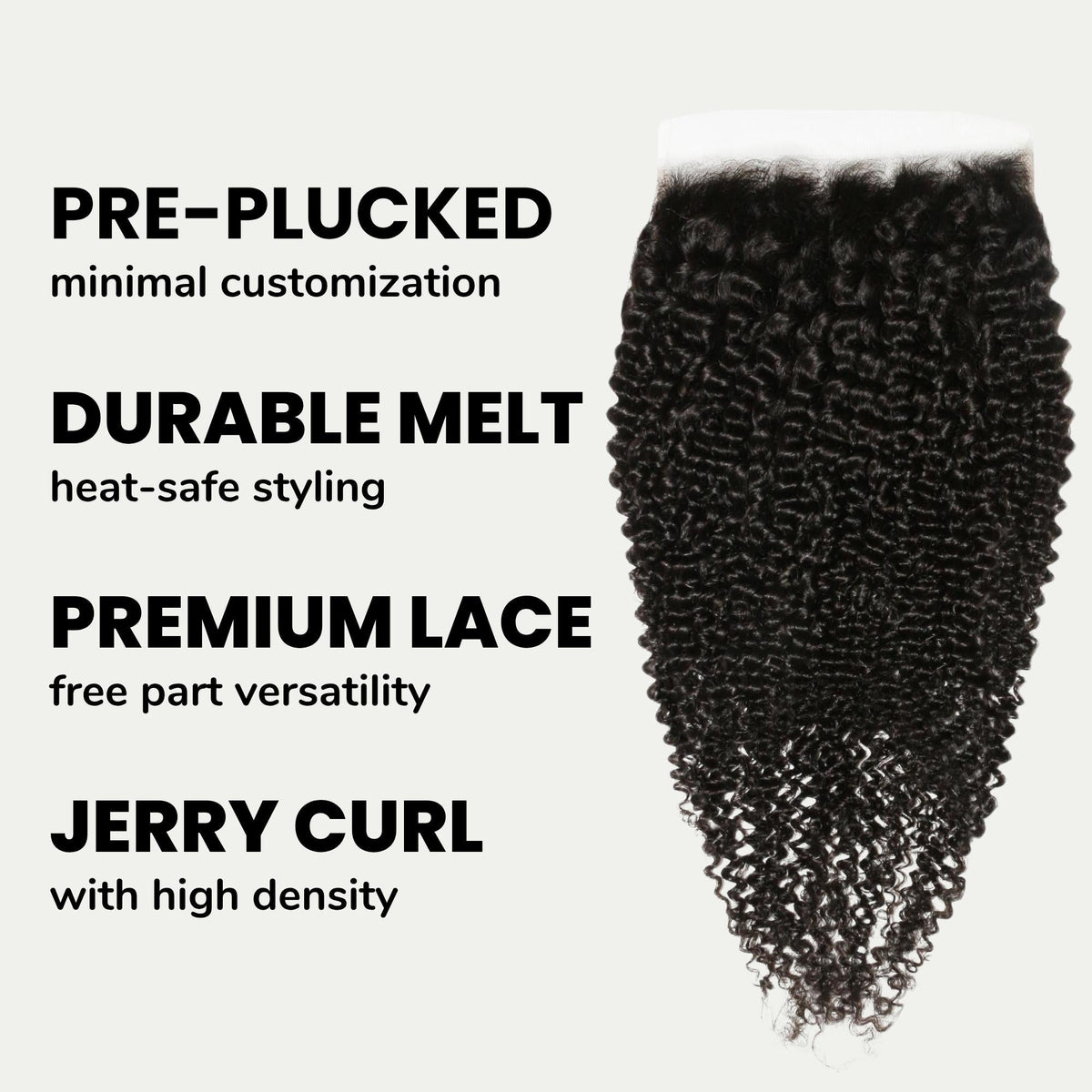 Jerry Curl 7x7 HD Lace Human Hair Closure Luxegan