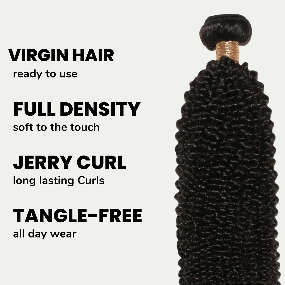 Jerry Curl 100% Human Hair Bundles Luxegan
