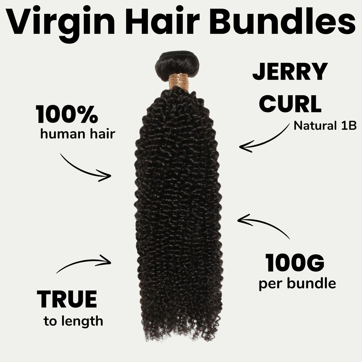 Jerry Curl 100% Human Hair Bundles Luxegan