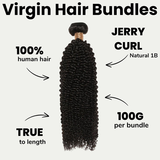 Jerry Curl 100% Human Hair Bundles Luxegan