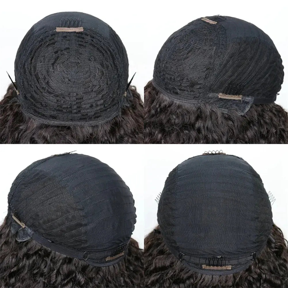 Jerry Curly Human Hair Wig with Bangs | Malaysian Remy Hair | Afro Curly Wig Luxegan