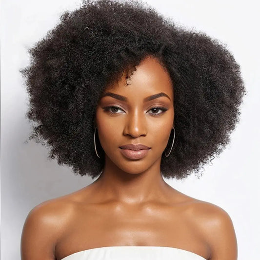Kinky Curly Afro Short Bob Human Hair Luxegan