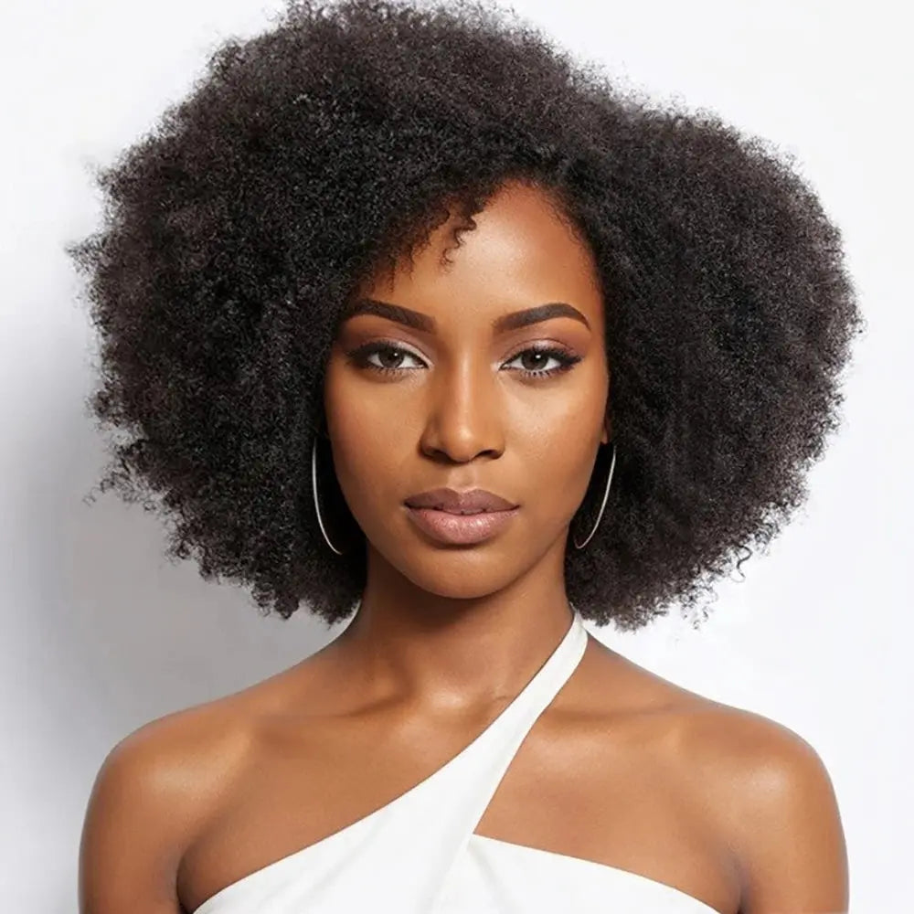 Kinky Curly Afro Short Bob Human Hair Luxegan