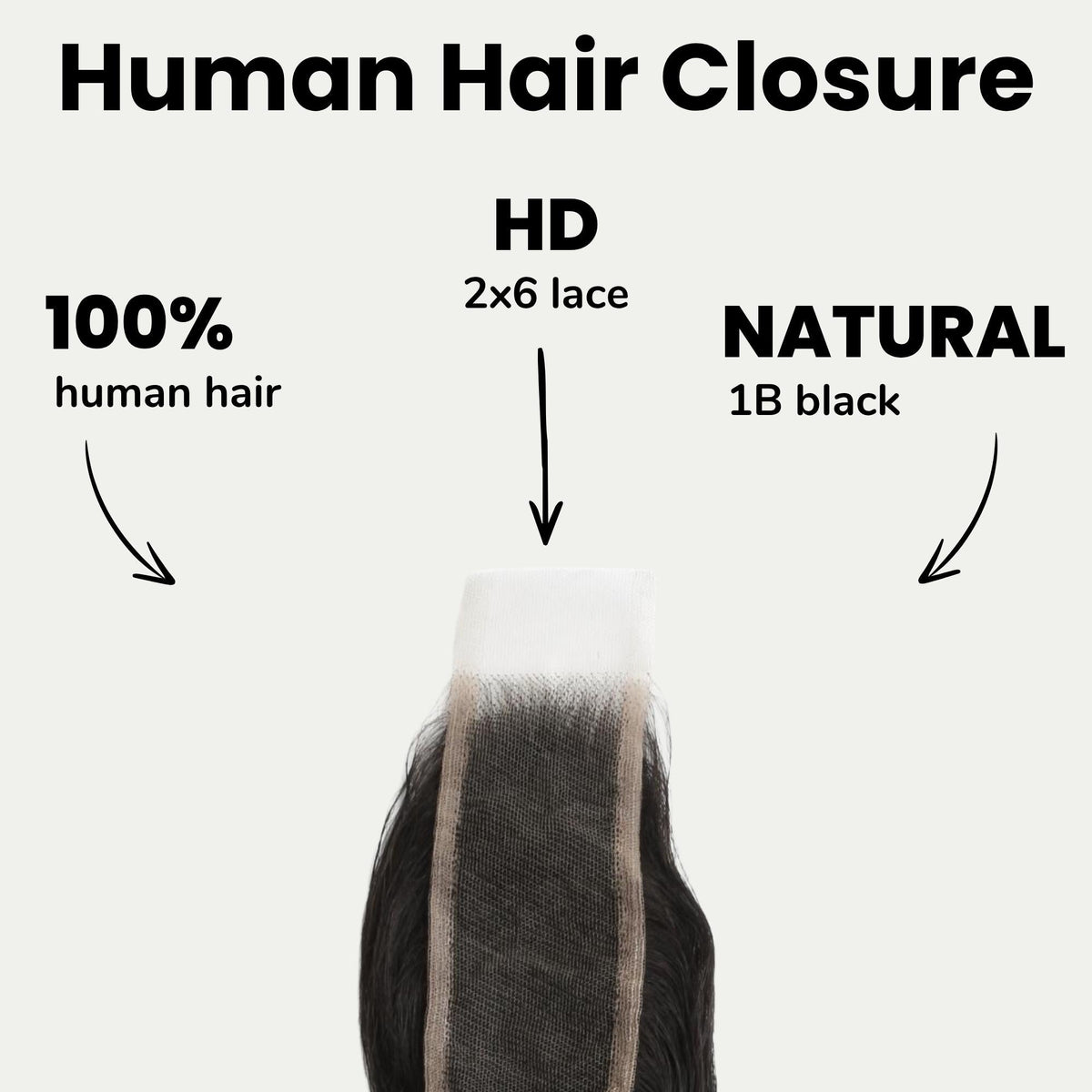Loose Wave 2x6 HD Lace Human Hair Closure Luxegan