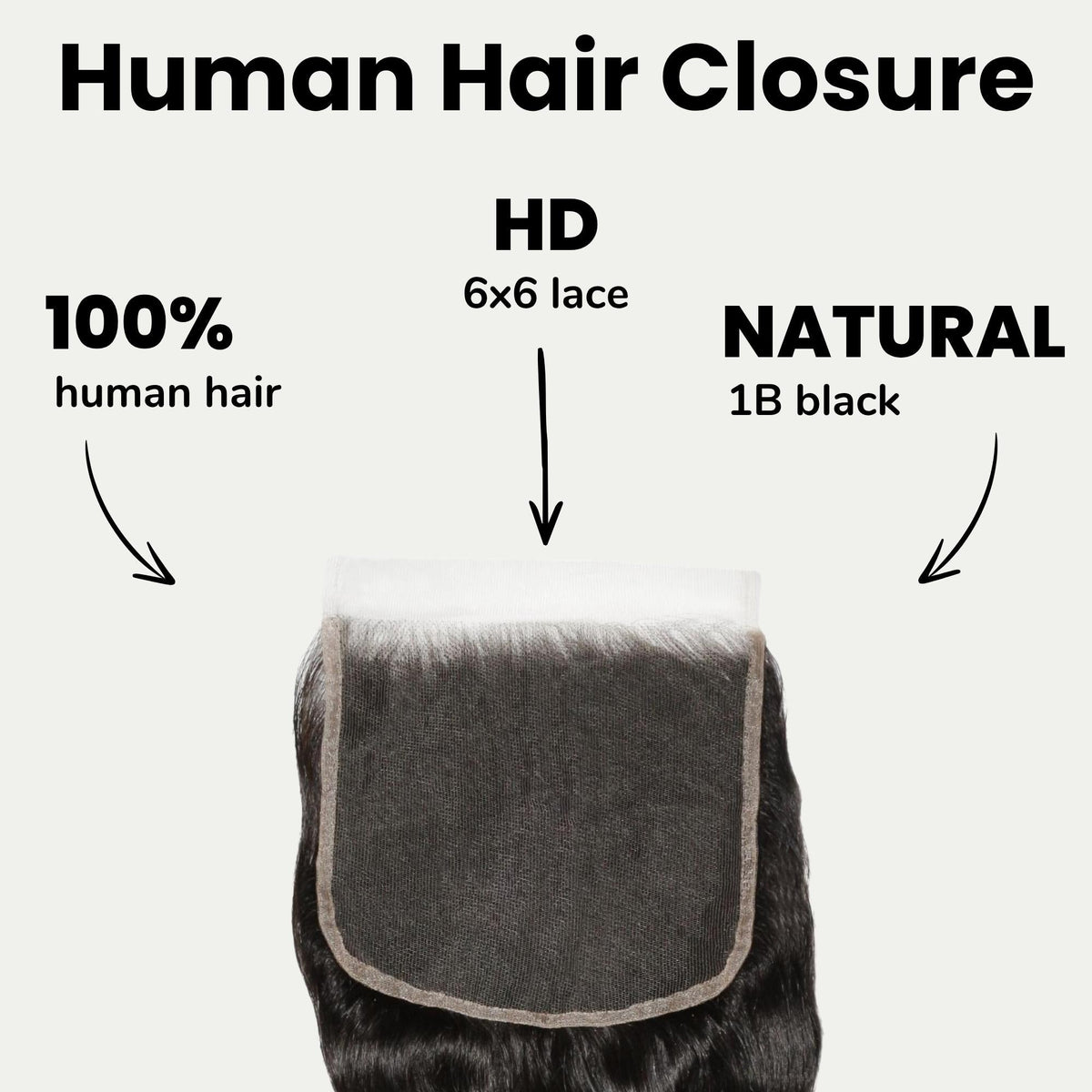 Loose Wave 6x6 HD Lace Human Hair Closure Luxegan