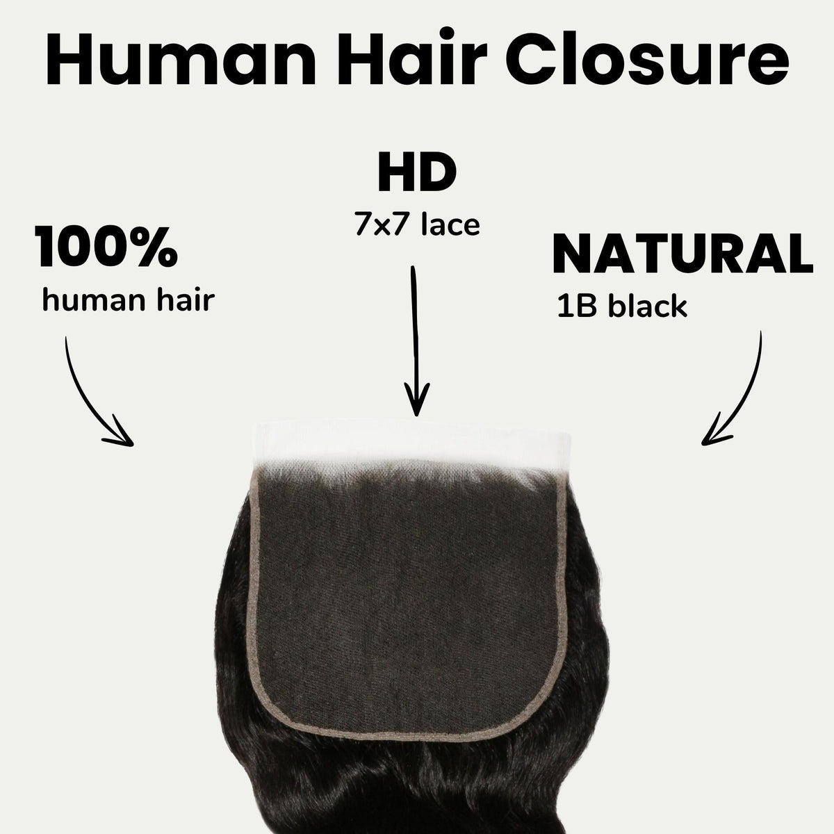 Loose Wave 7x7 HD Lace Human Hair Closure Luxegan