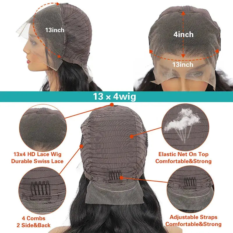 Malaysian | Lace Frontal | Body Wave | Human Hair | HD Lace Frontal | Pre Plucked | Glueless Wigs Luxegan