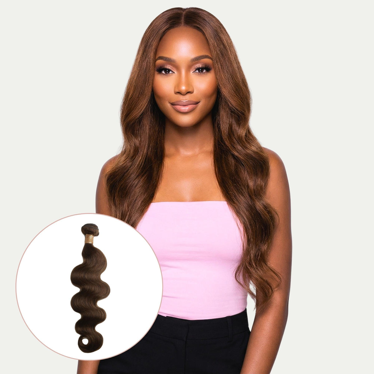 Medium Brown Body Wave 100% Human Hair Bundles