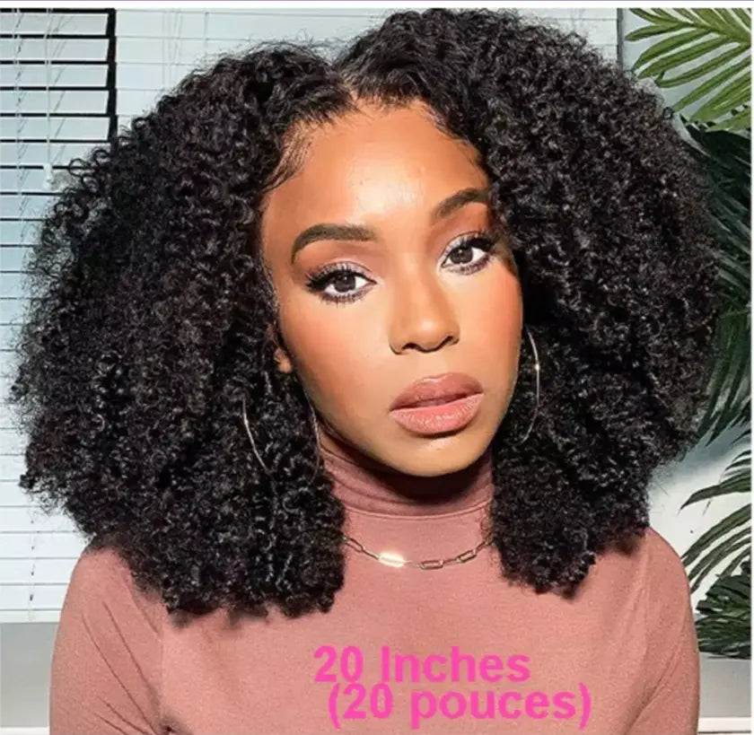 Mongolian | Kinky Curly | Human Hair | Lace Front | Lace Closure Wig