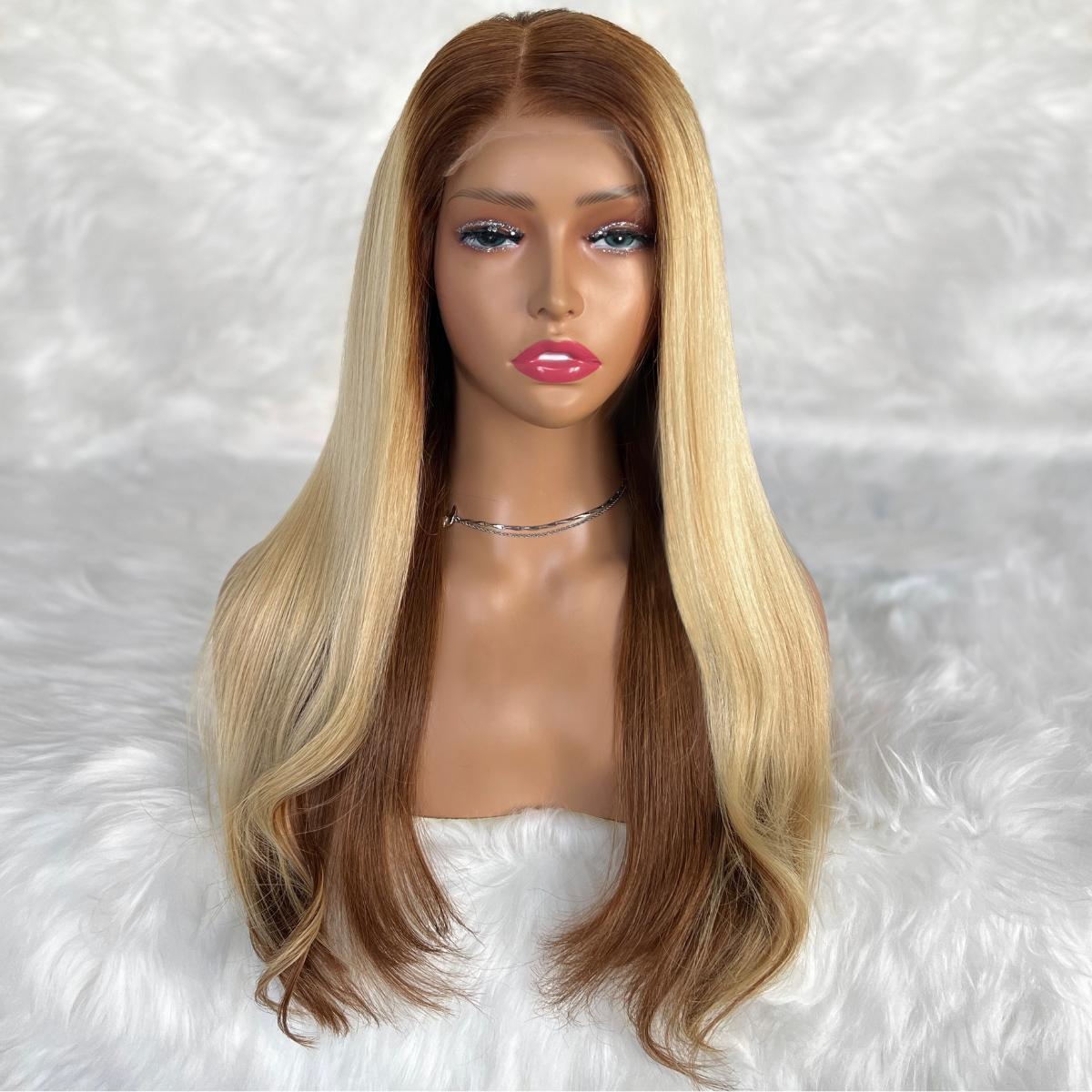 Monique Glueless 5x5 HD Lace Professionally Colored 100% Human Hair Closure Wig Luxegan