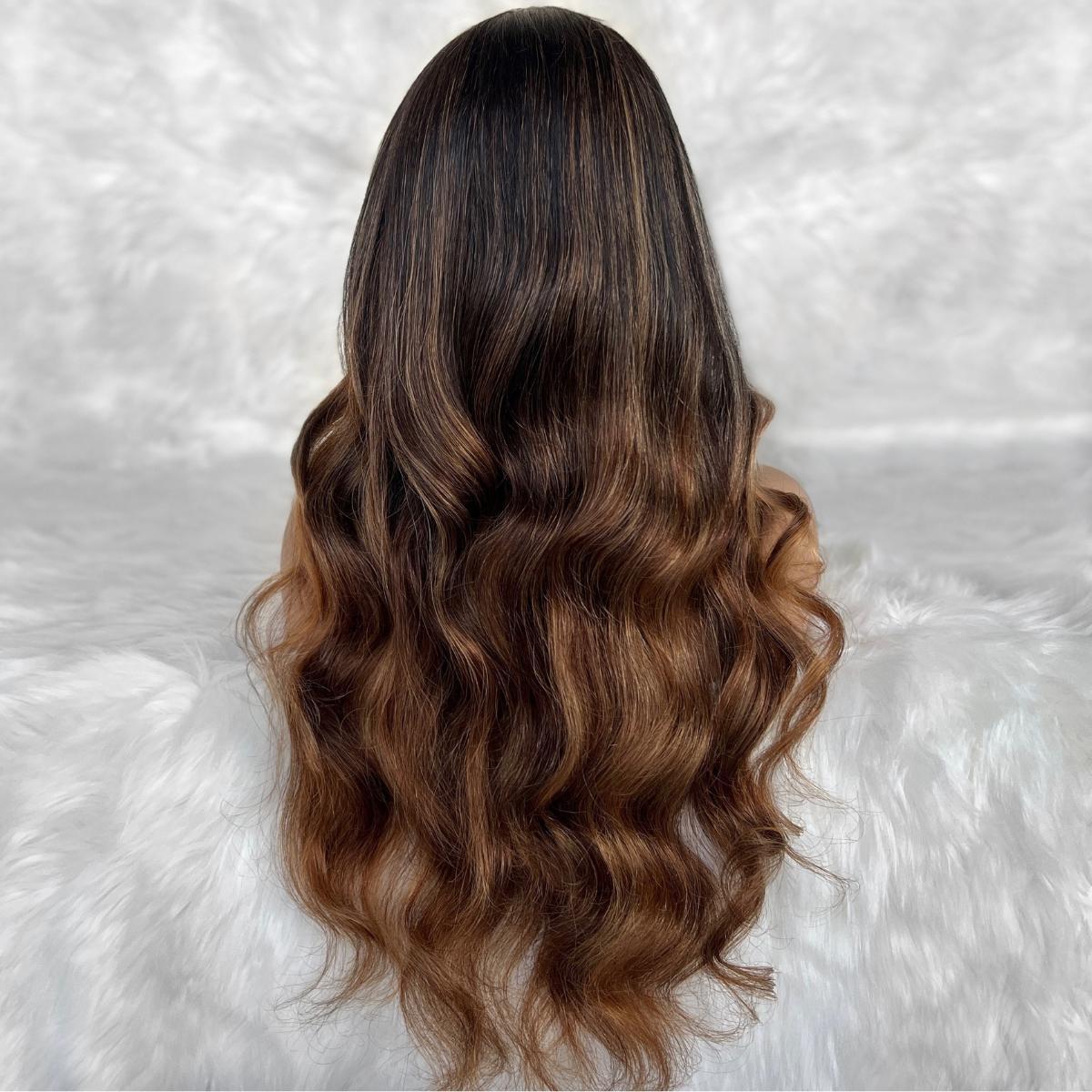 Mystique Glueless 5x5 HD Lace Professionally Colored 100% Human Hair Closure Wig Luxegan