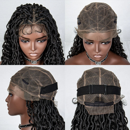 African Braids Full Lace Wig | Dreadlocks Style | Synthetic Hair | Comfortable & Stylish