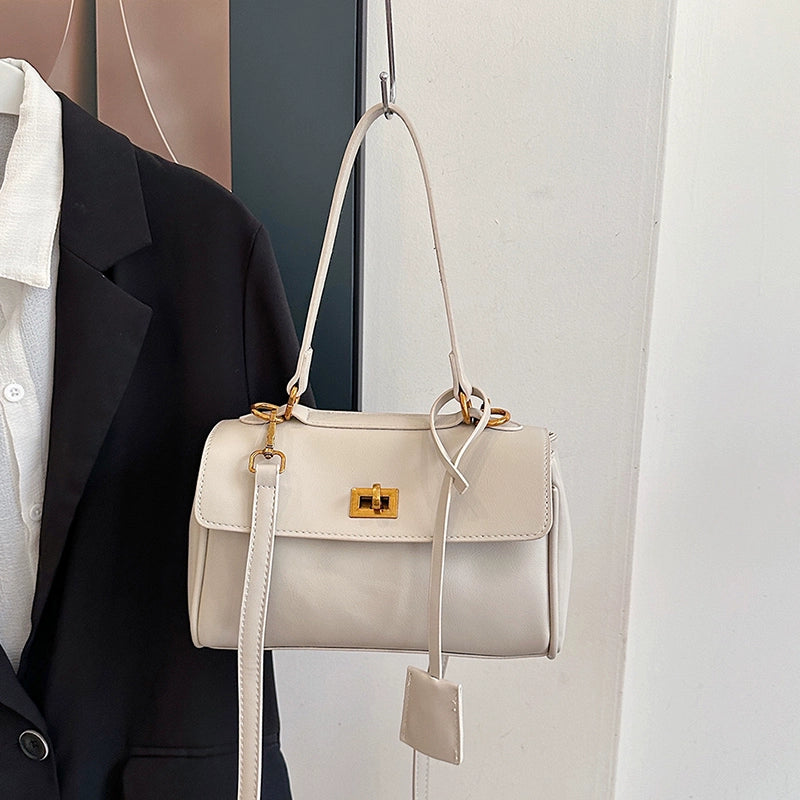 PU Shoulder Underarm Bag | Soft Contrast Color Messenger Bag Luxegan