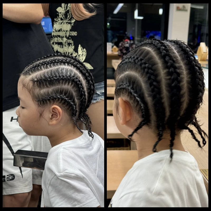 Reggae African Black Dreadlocks | 65cm South Korea Protein Filament Dreadlocks (Human Hair & Synthetic Blend, Bleaching & Dyeing) Luxegan