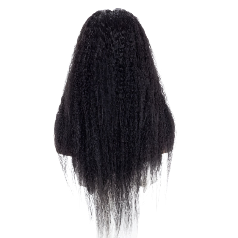 Long Curly U Part Lace Wig - 90% Human Hair Blend - Loose Wave African Wig - Sweet & Cute Style