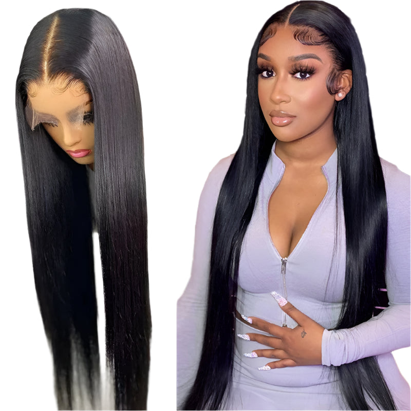 Sweet & Cute Brazilian Straight Bob Wig - Human Hair - Lace Front - Short & Fluffy Luxegan