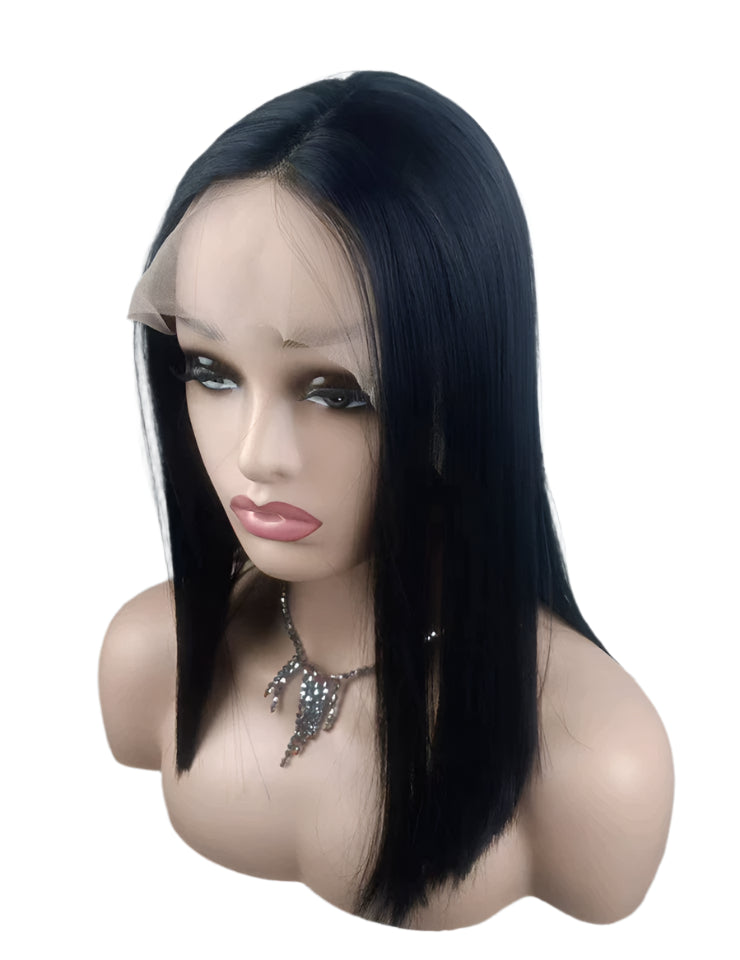 Sweet & Cute Brazilian Straight Bob Wig - Human Hair - Lace Front - Short & Fluffy