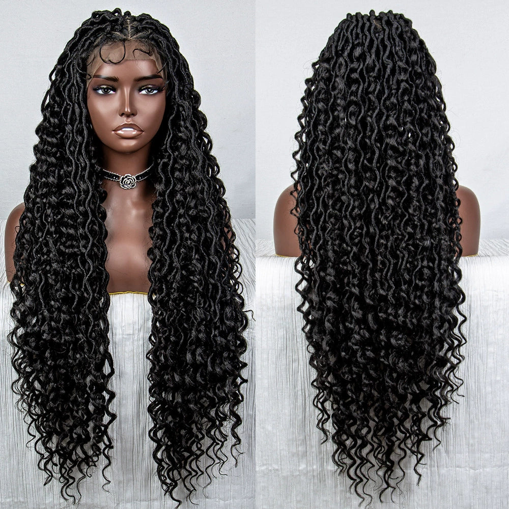 African Braids Full Lace Wig | Dreadlocks Style | Synthetic Hair | Comfortable & Stylish