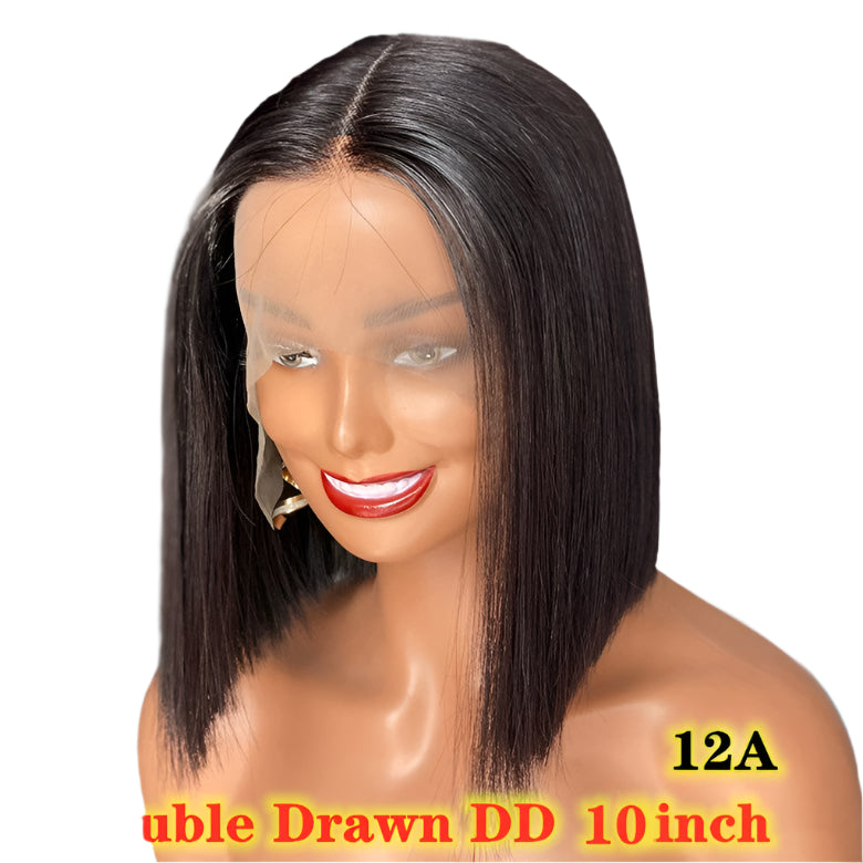 Sweet & Cute Brazilian Straight Bob Wig - Human Hair - Lace Front - Short & Fluffy