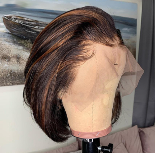 Sweet & Cute Brazilian Straight Bob Wig - Human Hair - Lace Front - Short & Fluffy