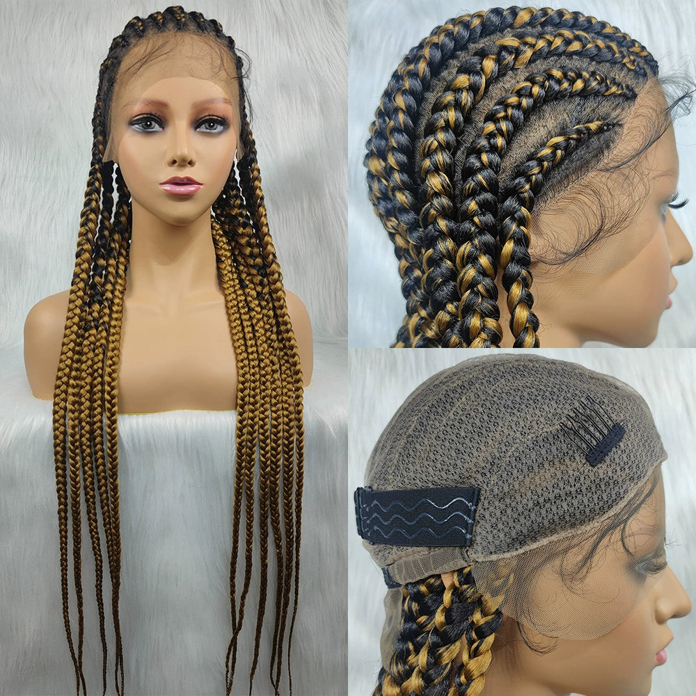 African Braids Full Lace Wig | Dreadlocks Style | Synthetic Hair | Comfortable & Stylish
