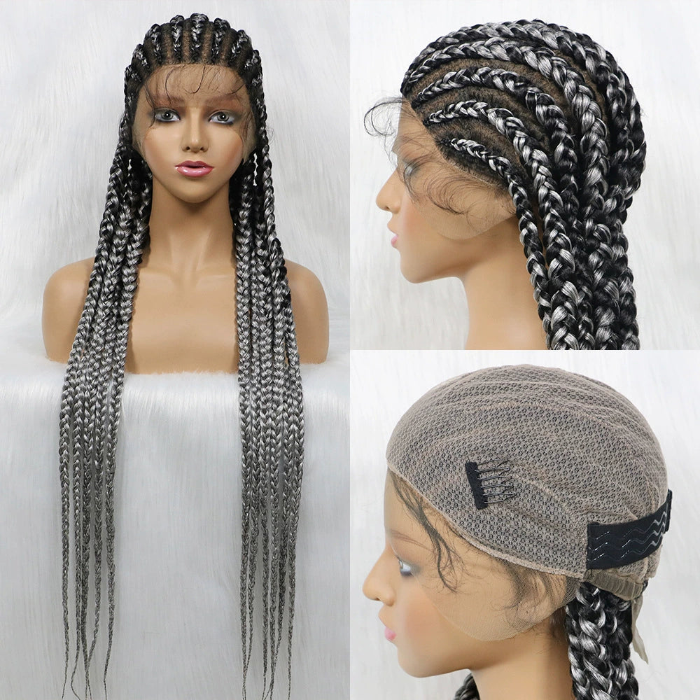 African Braids Full Lace Wig | Dreadlocks Style | Synthetic Hair | Comfortable & Stylish