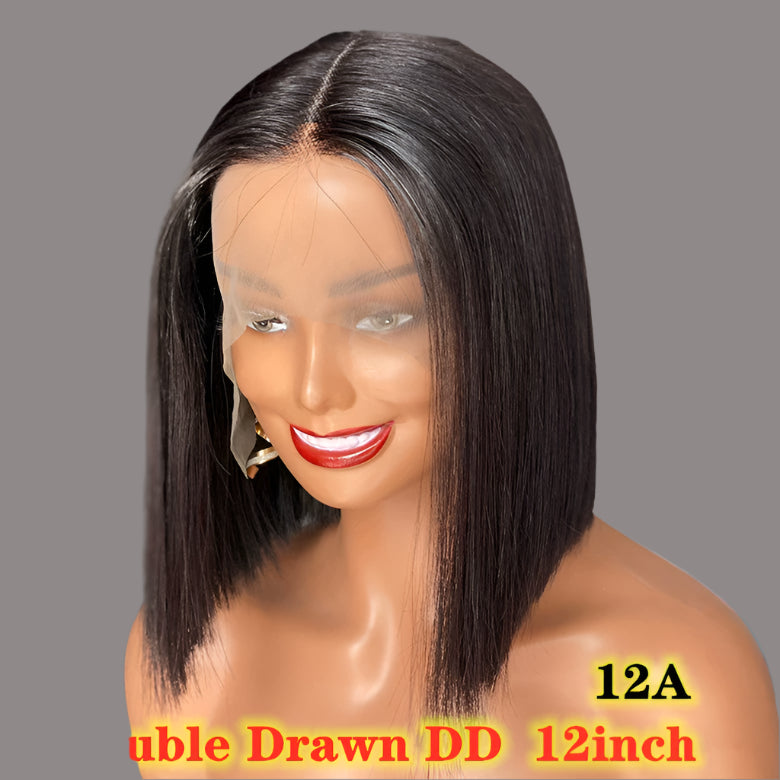 Sweet & Cute Brazilian Straight Bob Wig - Human Hair - Lace Front - Short & Fluffy
