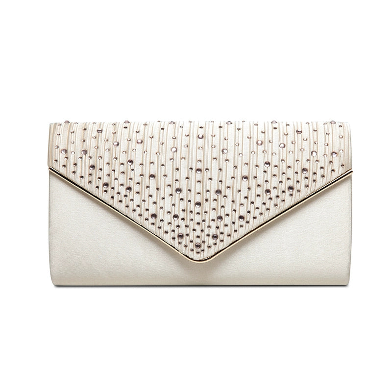 Velvet Diamond Envelope Clutch | Cheongsam Dinner Bag with Single Shoulder Sling Luxegan