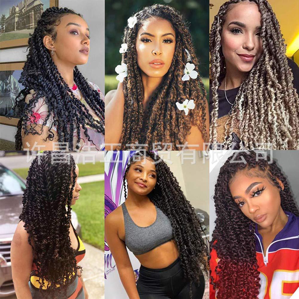 18-Inch Water Wave Passion Twist Wig | European & American Style Water Ripple Crochet Synthetic Fiber Luxegan