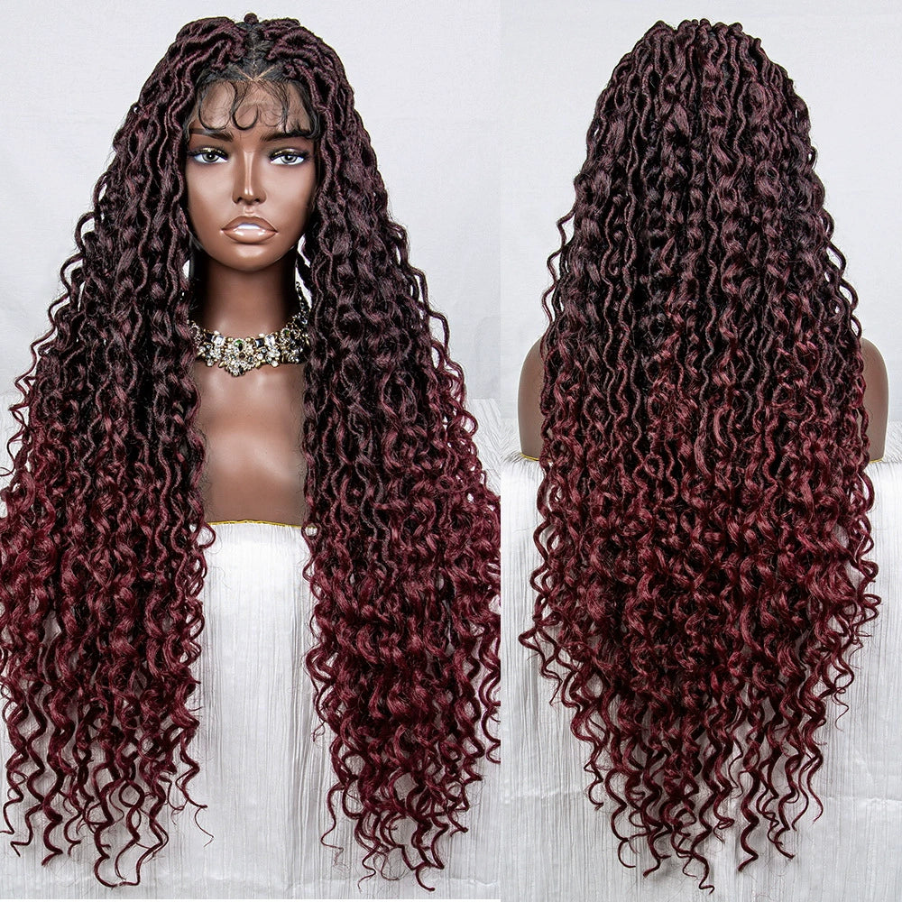 African Braids Full Lace Wig | Dreadlocks Style | Synthetic Hair | Comfortable & Stylish