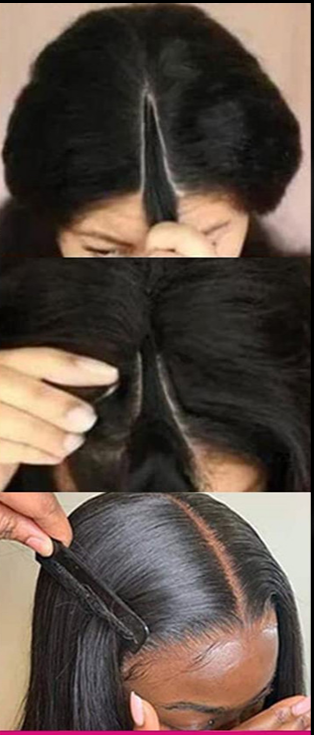 V Part Wig | Glueless Natural Straight Peruvian Human Hair for Easy Wear Luxegan