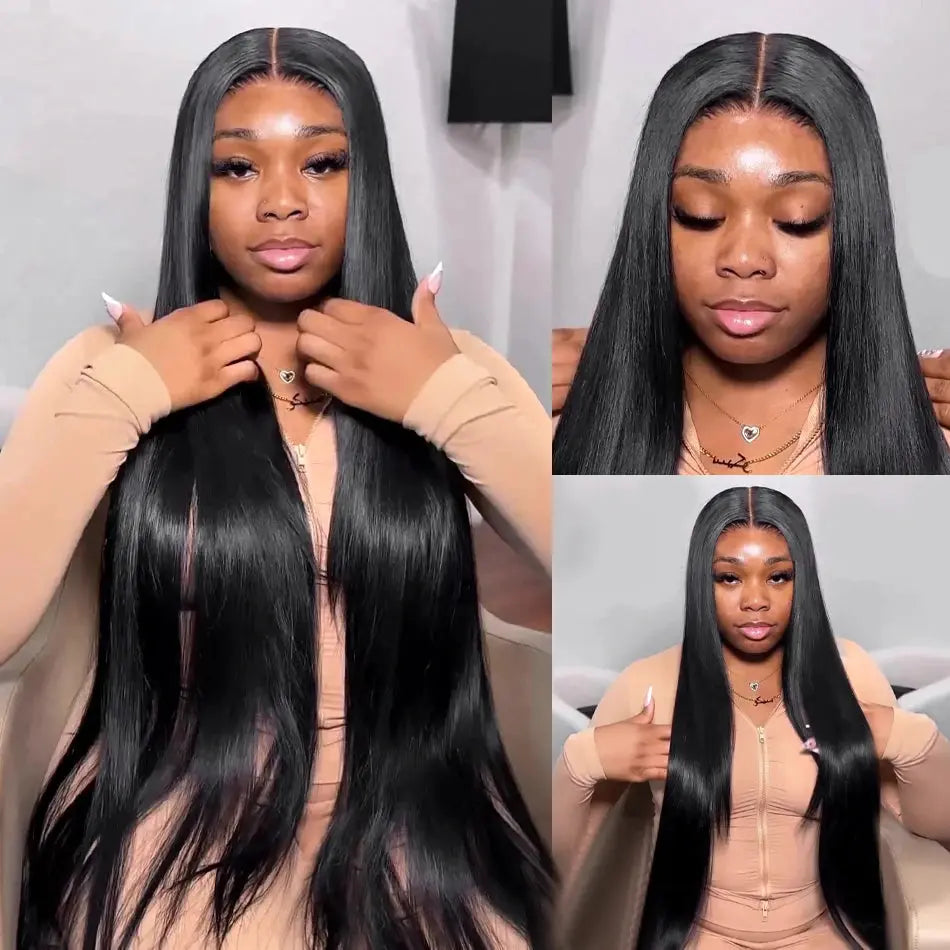 Pre Cut | Glueless | Human Hair | Ready To Wear | Wear and Go | Preplucked | Brazilian | Bone Straight Human Hair Wigs