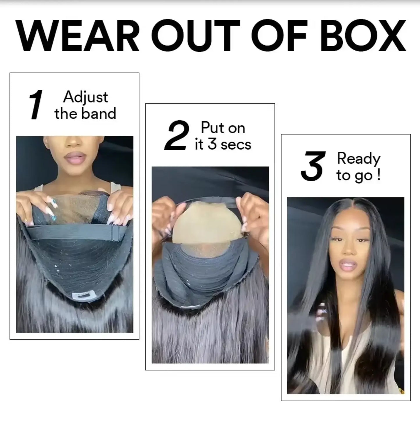 Pre Cut | No Glue | Bone Straight | Glueless | Human Hair | Brazilian |  Ready To Wear | Preplucked