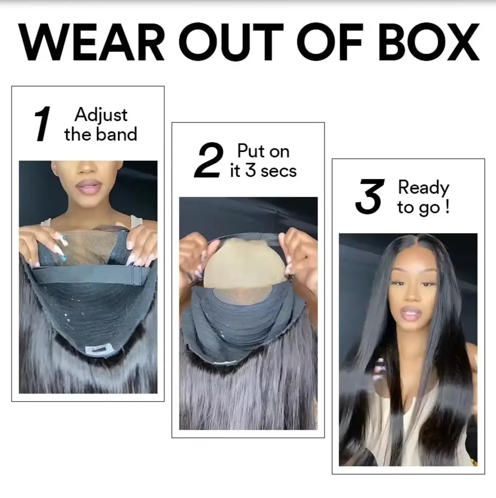 Pre Cut | No Glue | Bone Straight | Glueless | Human Hair | Brazilian |  Ready To Wear | Preplucked