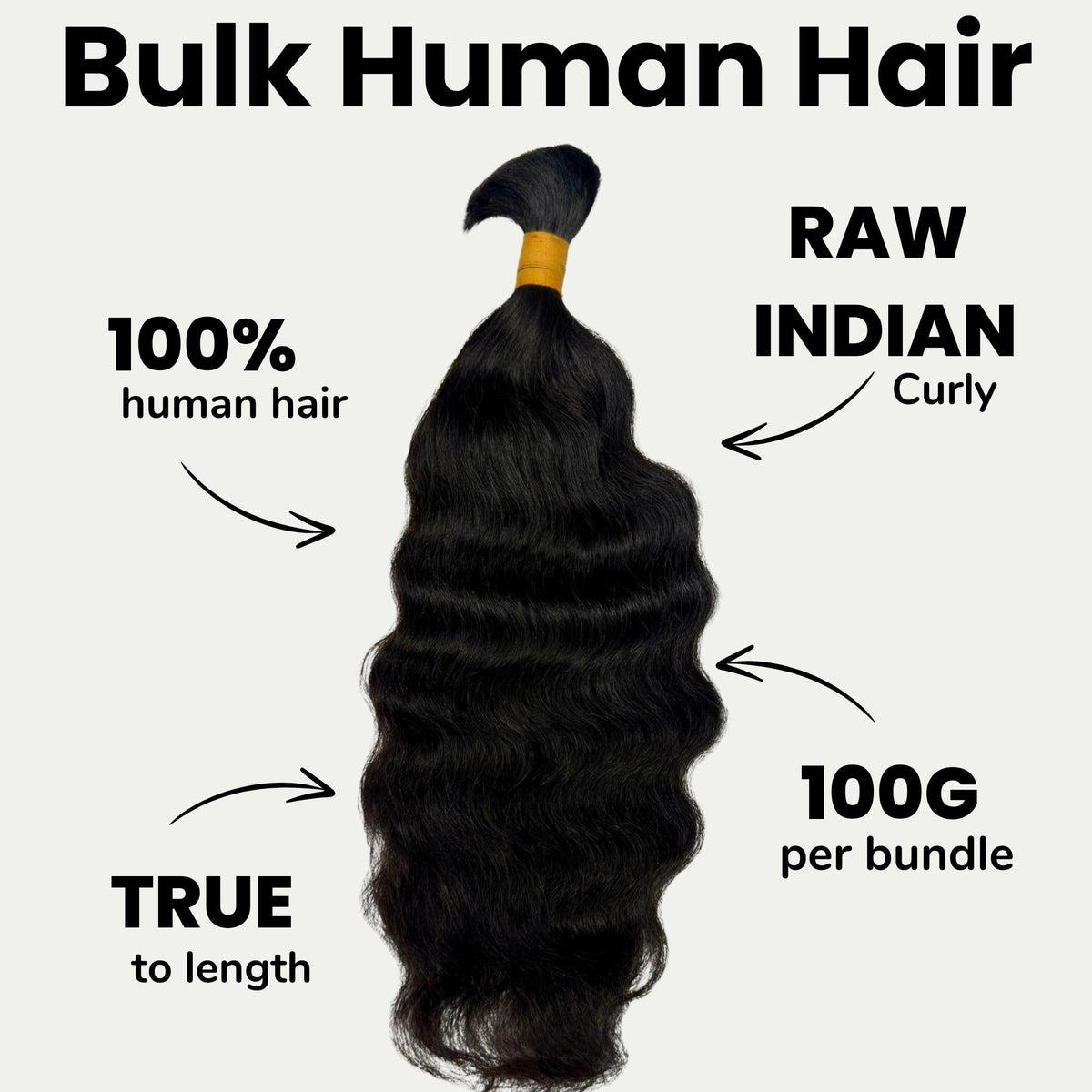 Raw Indian Curly Bulk 100% Human Braiding Hair Luxegan