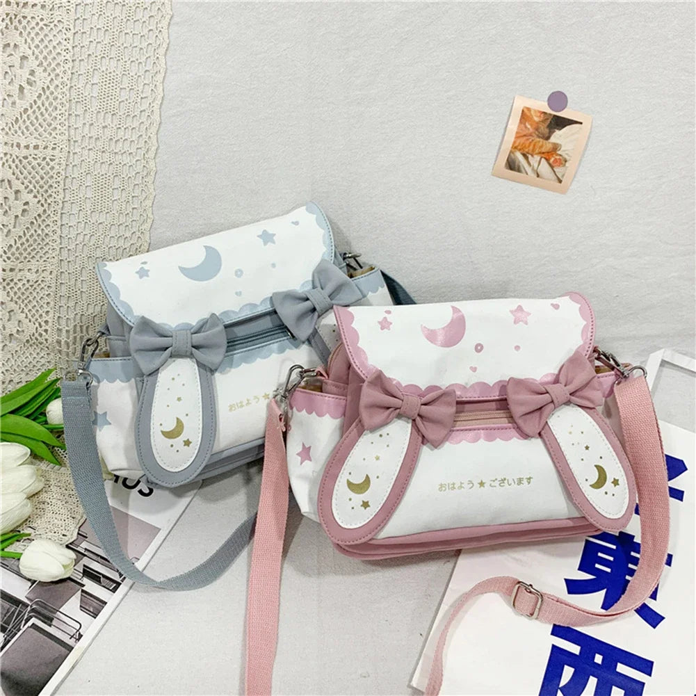 Lolita Bow Tie Shoulder Bag | Cute Rabbit Crossbody & Messenger Bag Luxegan