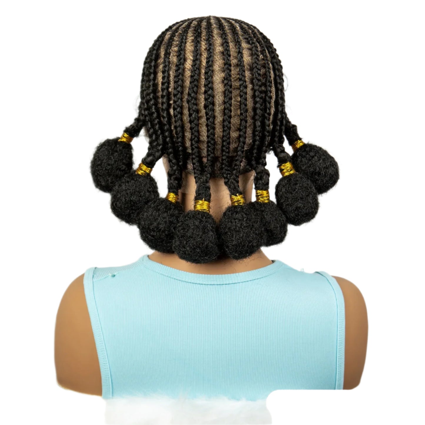 Cornrow Bantu Knotless Braids Wig | Handmade Full Lace | Baby Hair Luxegan