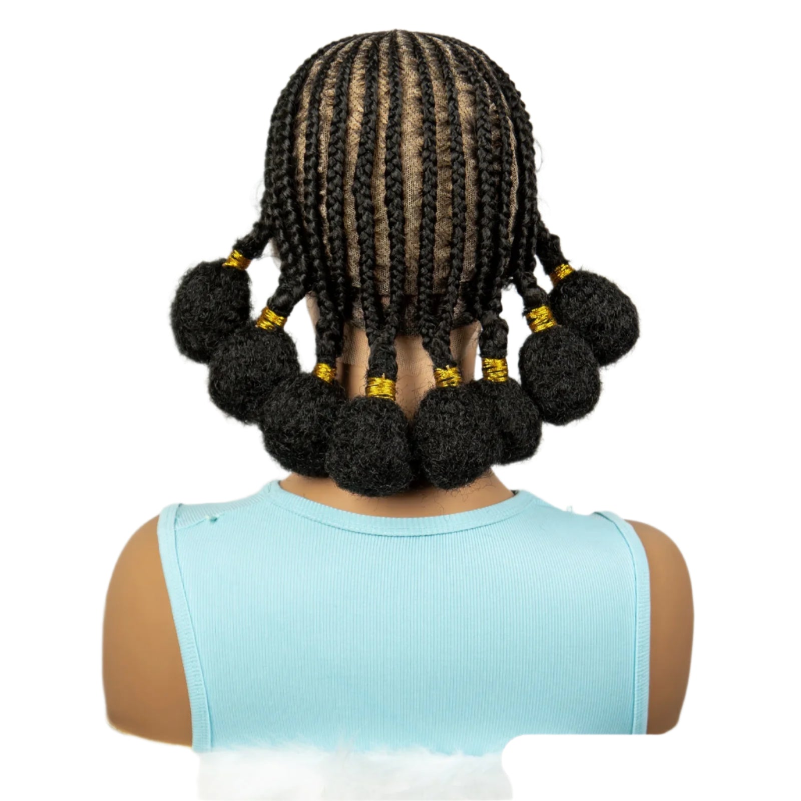 Cornrow Bantu Knotless Braids Wig | Handmade Full Lace | Baby Hair Luxegan