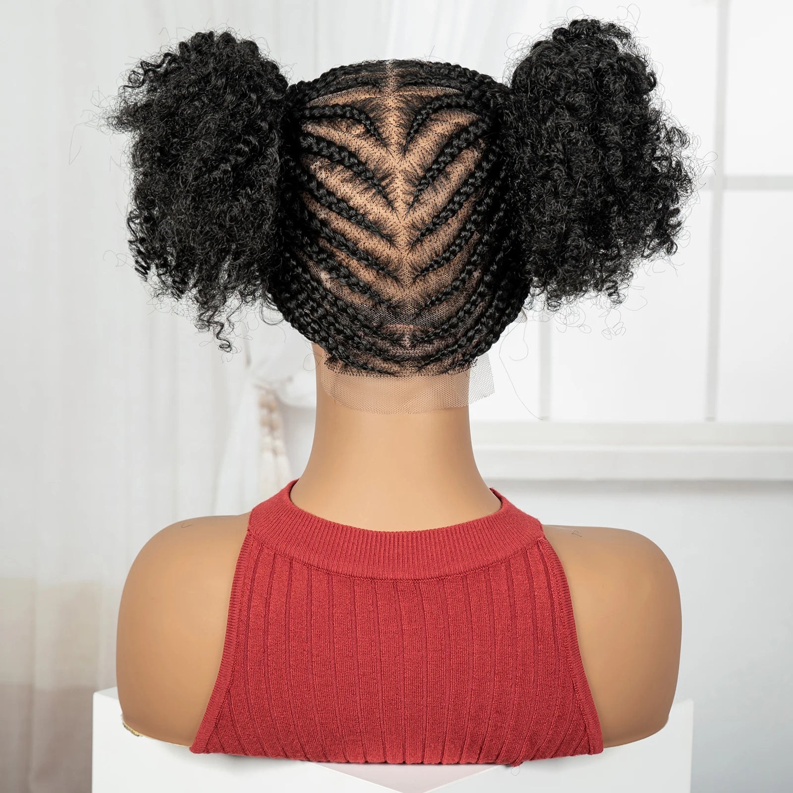 Cornrow Bantu Braids Wig | Full Lace Frontal | Baby Hair | Cosplay & Daily Wear Luxegan