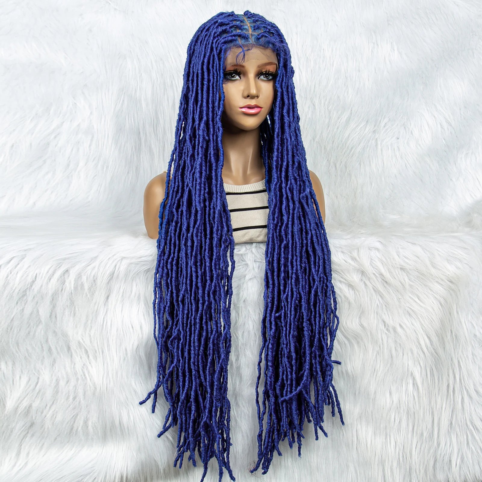 KIMA 36" Colorful Dreadlocks Braids Wig | Full Lace Front & Baby Hair Luxegan