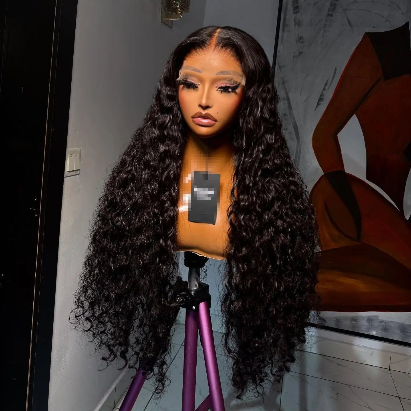 220% Density Highlight Brown Deep Wave Lace Front Wig | Sophisticated 100% Brazilian Human Hair | Elegant "Water Curly" Silhouette | "Dignified" 13x4 & 13x6 Transparent Swiss Lace for Radiant Versatile Styling Luxegan