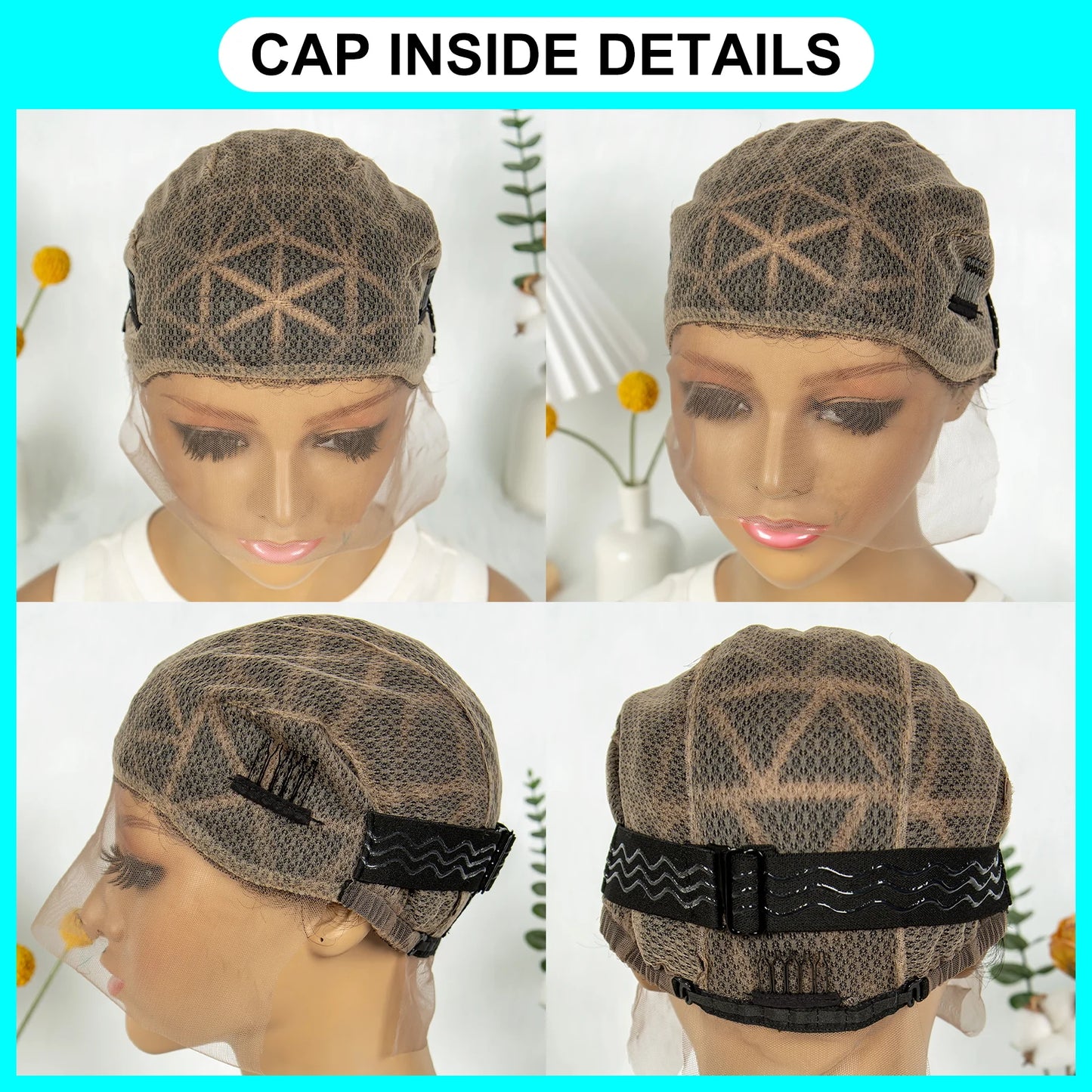 KIMA Pre-Parting Crochet Braid Mesh Cap | Boho Style | Baby Hair Feature Luxegan