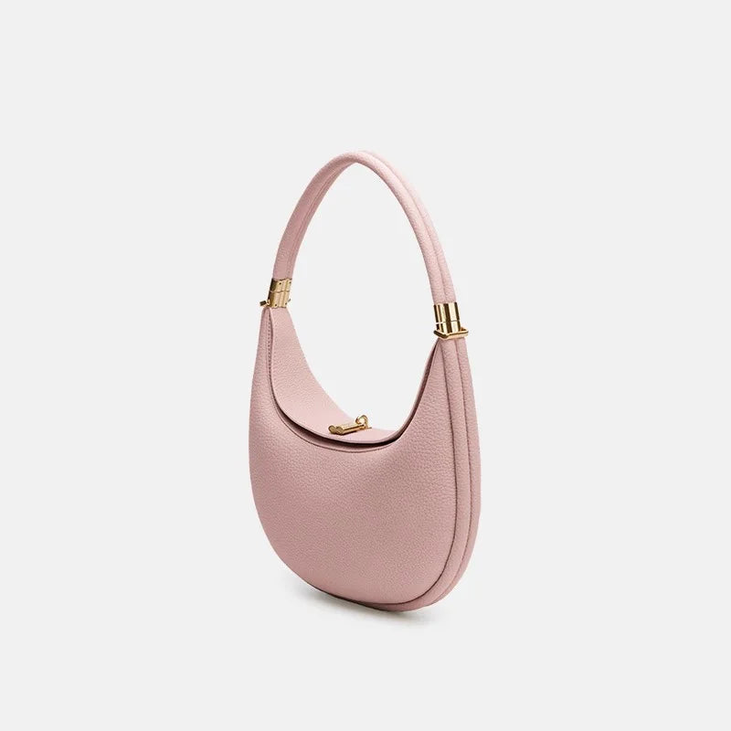 High-end Moon Bag | Light Luxury Leather Versatile Handbag & Messenger Bag Luxegan