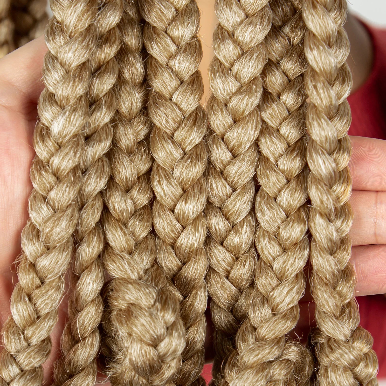 Blonde 12 Inch Synthetic Braided Wigs | Transparent Full Lace Bantu Knotless Box Braids with Baby Hair for Black Women Luxegan