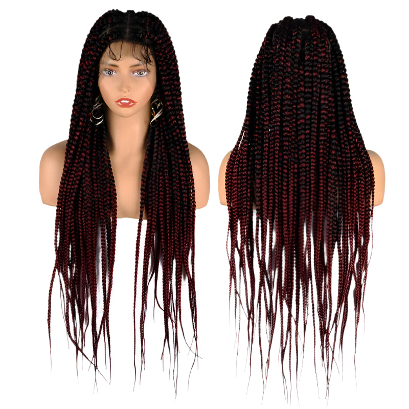 36" Jumbo Knotless Cornrow Braids Wig | Incoo HD Full Lace Braided Wig | Transparent Lace | Black Women