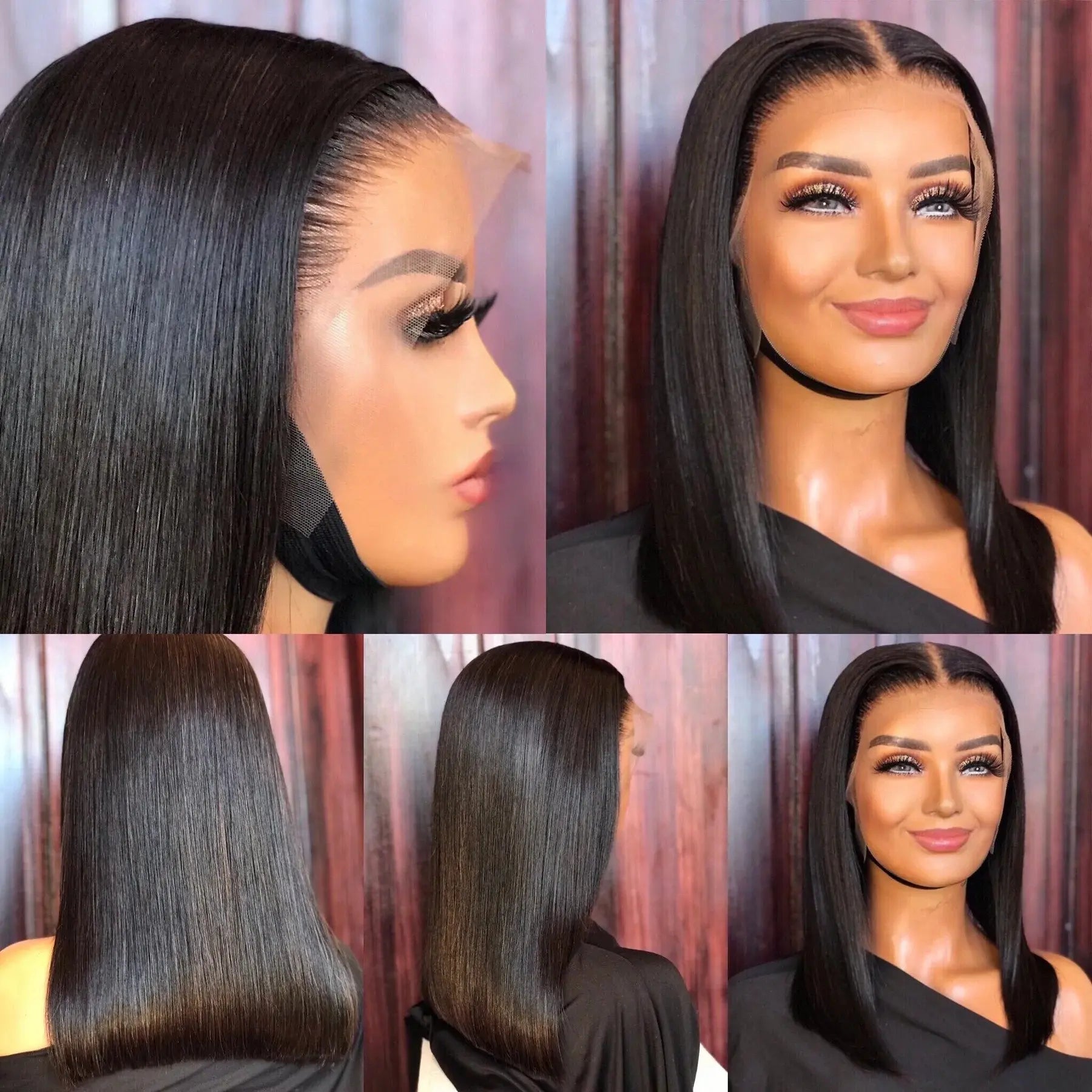 Short Straight Bob Lace Front Wig | 13x4 Brazilian Human Hair for Black Women (Pre-Plucked with Baby Hair) Luxegan