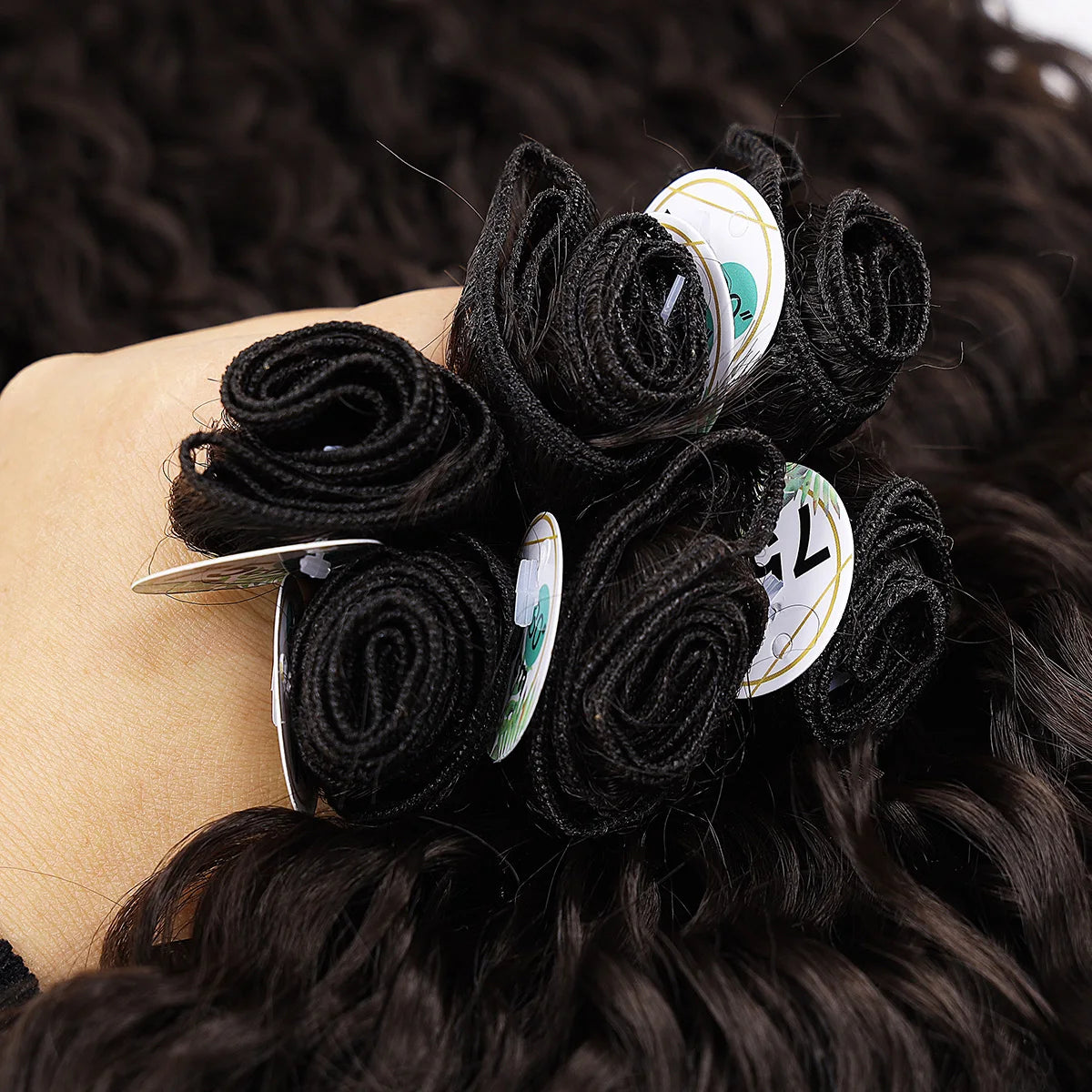 Long Curly Synthetic Hair Bundles | Water Wave Extensions | 28–32 Inches Luxegan