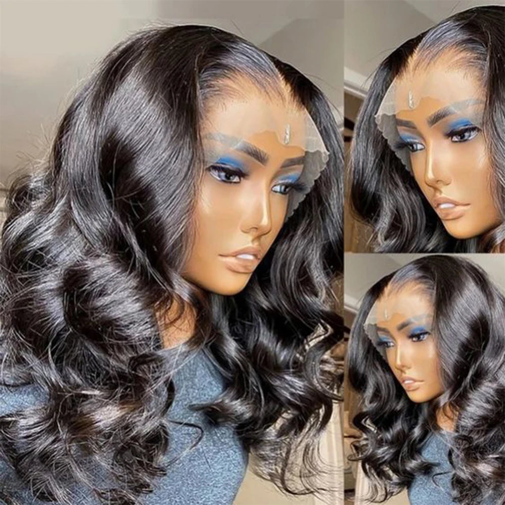 200% Density 13x4 Body Wave HD Transparent Lace Front Wig | Glueless Pre-Plucked Human Hair Luxegan