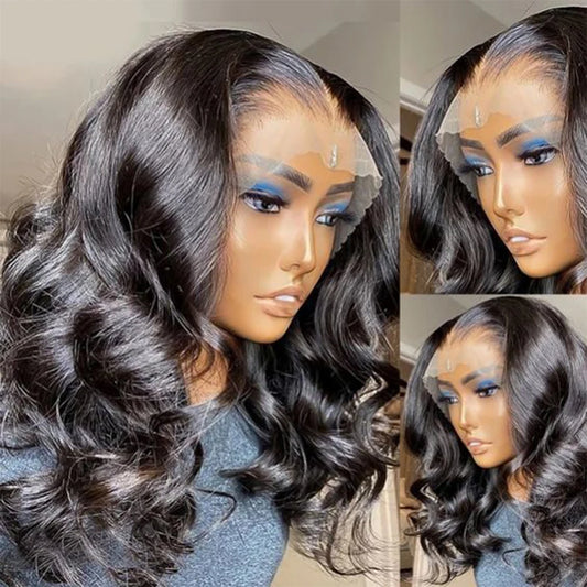 200% Density 13x4 Body Wave HD Transparent Lace Front Wig | Glueless Pre-Plucked Human Hair Luxegan
