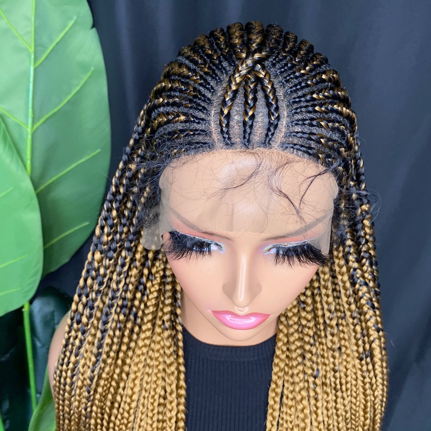 Full Lace Braided Wig | Knotless Box Braids | Synthetic Braids Wig with Baby Hair